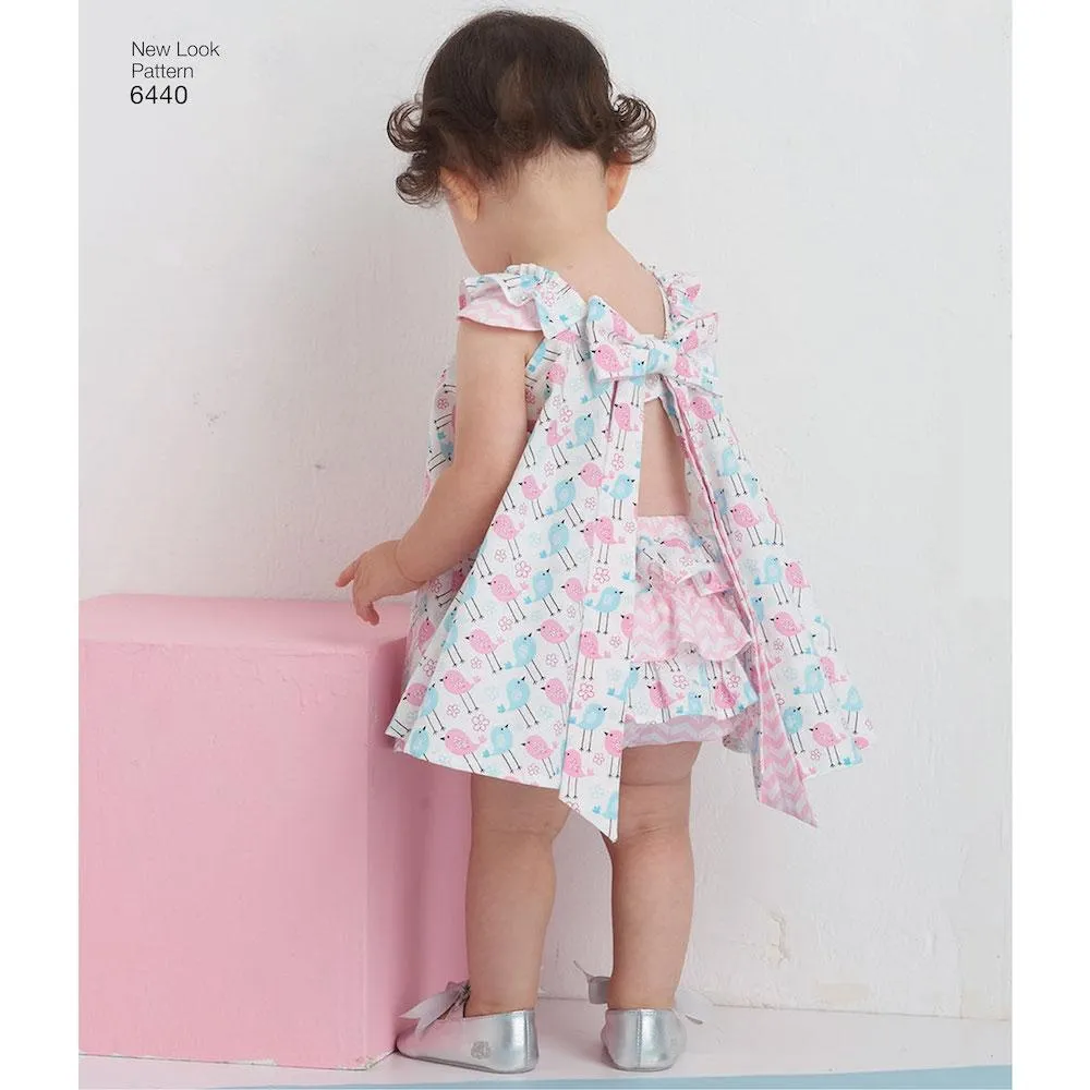 Newlook Pattern 6440 Babies' Romper and Sundress with Panties