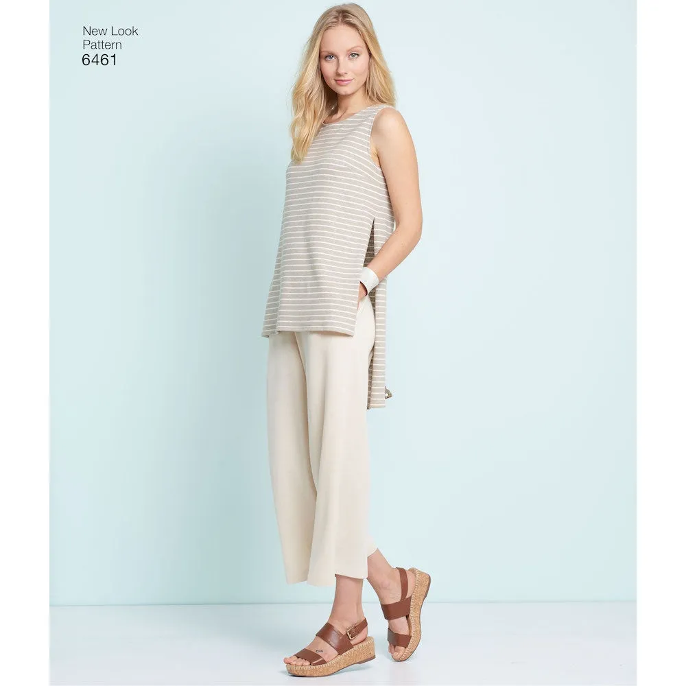 Newlook Pattern 6461 Misses' Dress, Tunic, Top and Cropped Pants