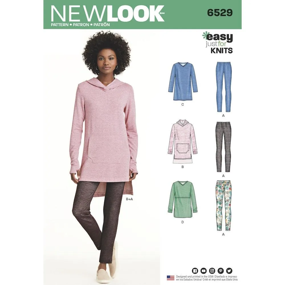 Newlook Pattern 6529 Women's Knit Tunics and Leggings