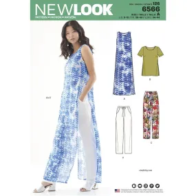 Newlook Pattern 6566 Women's Tunic, Top and Pants