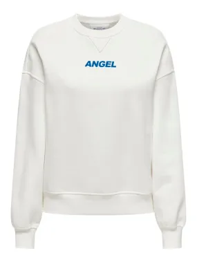 Onlsofia L/s Word O-neck Swt - Off-white