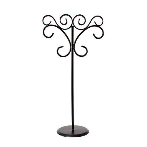 Ornamental Wire Black or White Stationery Place Card Holder - Tall