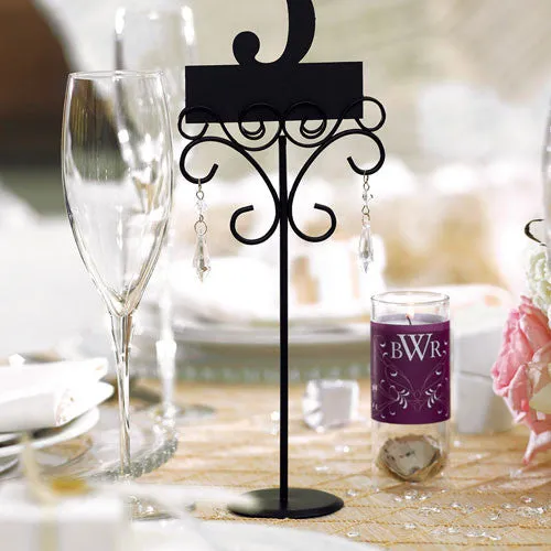 Ornamental Wire Black or White Stationery Place Card Holder - Tall