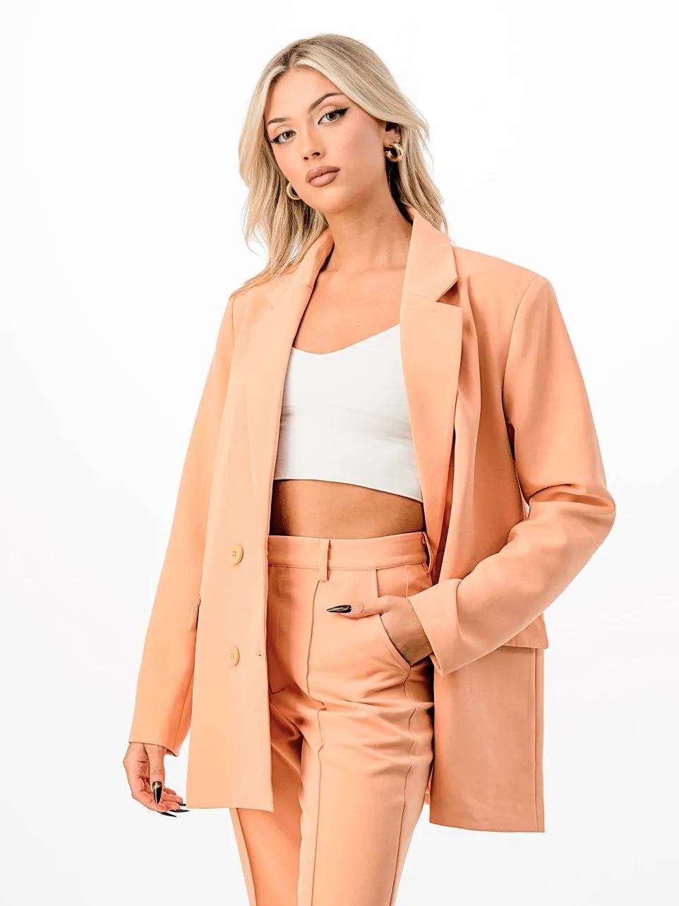 Oversized Celine Blazer | Tangerine