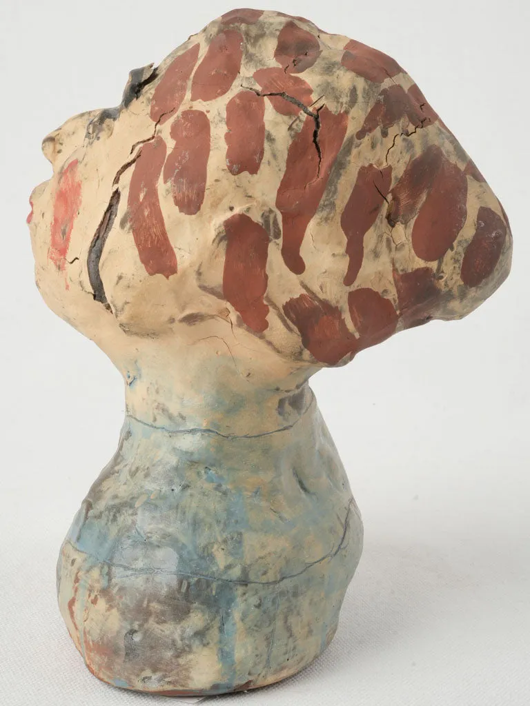 Petite Terracotta Sculpture Signed by Jaber Al Mahjoub (1938–2021) 9½"