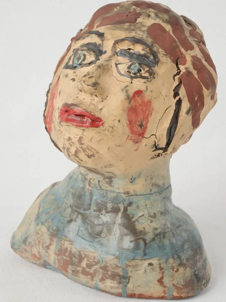 Petite Terracotta Sculpture Signed by Jaber Al Mahjoub (1938–2021) 9½"