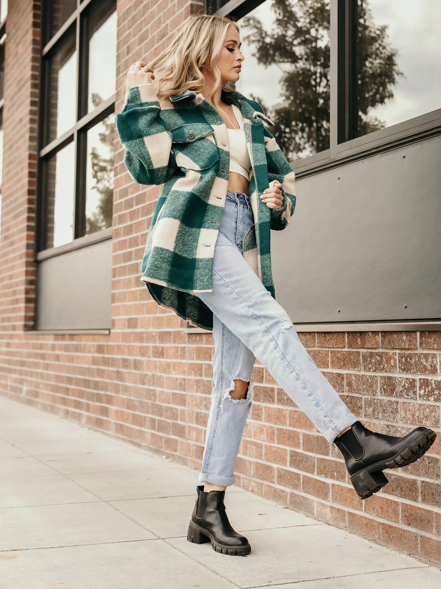 Plaid Oversized Coat