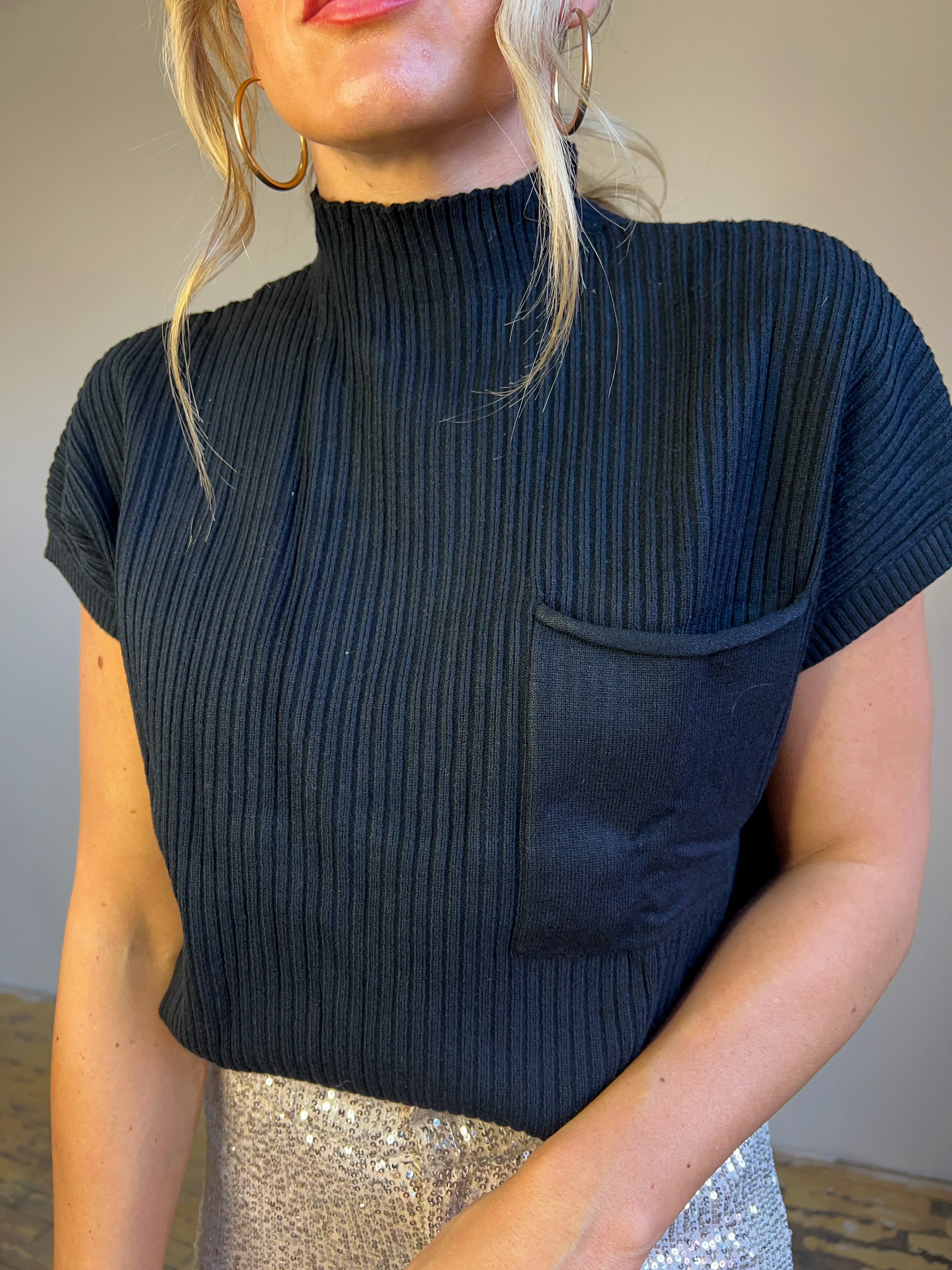 Polly Pocket Ribbed Knit Sweater