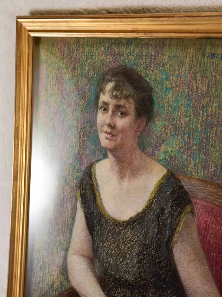 Portrait of a lady by Hélène Girard-Rabaché (1888 ) - pastel 21¼" x 29¼"