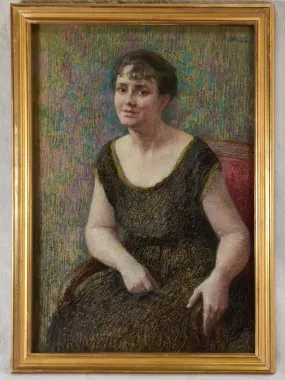 Portrait of a lady by Hélène Girard-Rabaché (1888 ) - pastel 21¼" x 29¼"