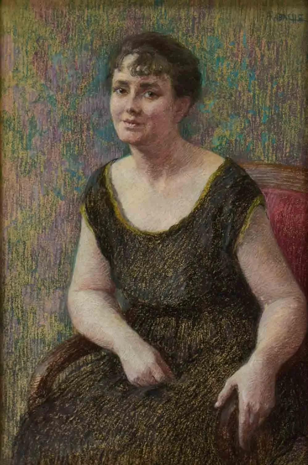 Portrait of a lady by Hélène Girard-Rabaché (1888 ) - pastel 21¼" x 29¼"