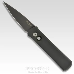 Pro-Tech Knives Godson 721 Automatic Folding Knife 3.15in DLC Coated 154cm Steel Blade