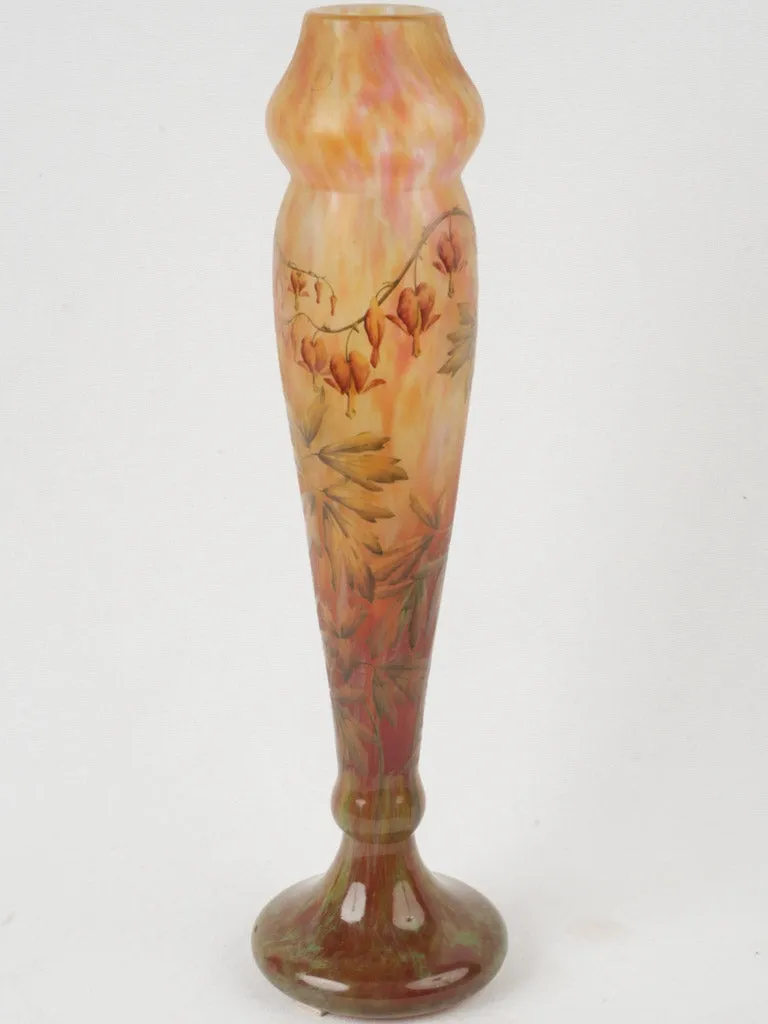 Rare Tall Art Nouveau Vase by Daum Nancy w/ Floral Decoration - 22½"