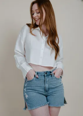 Reed Cropped Button Up