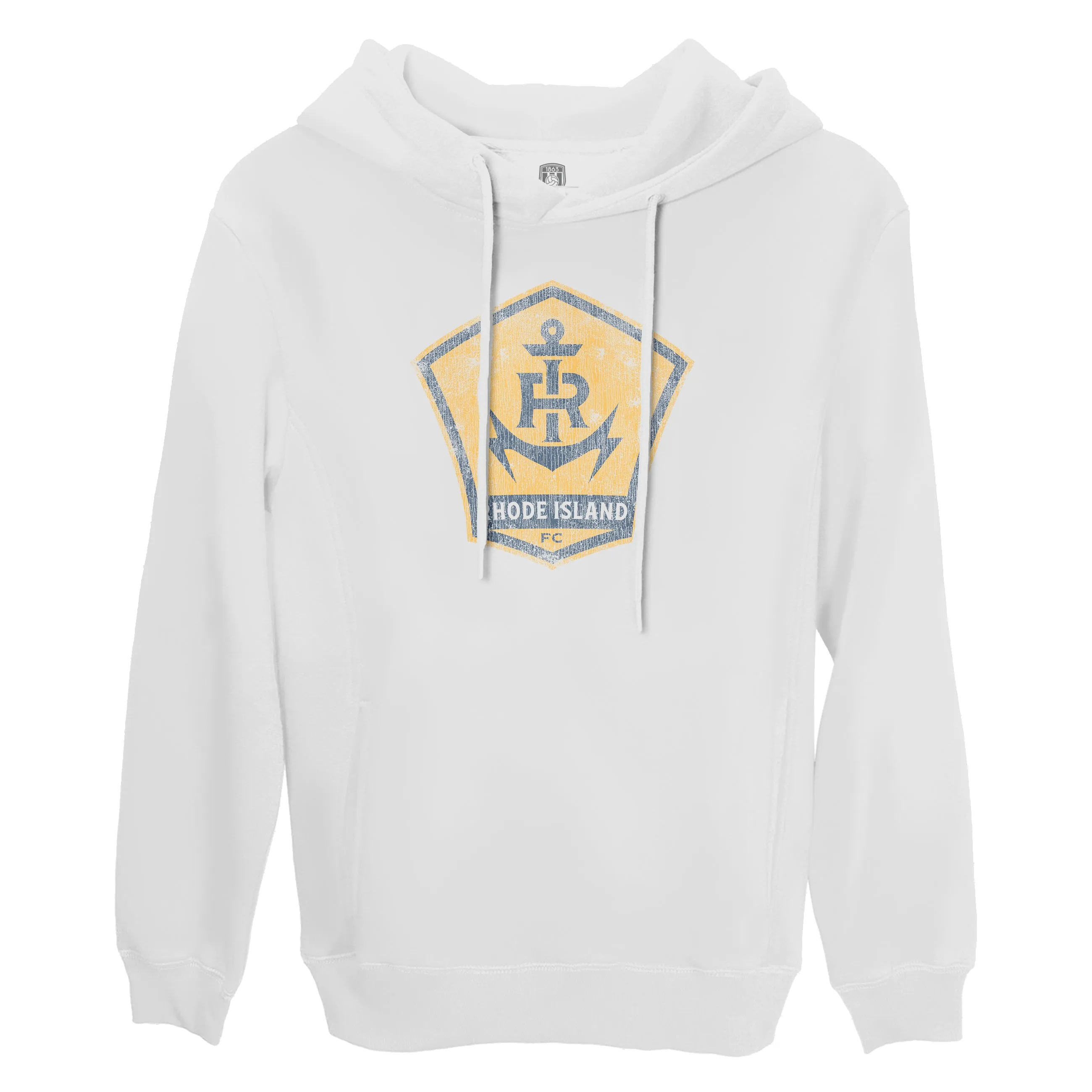 Rhode Island FC Color Badge Fleece Pullover Hoodie - White