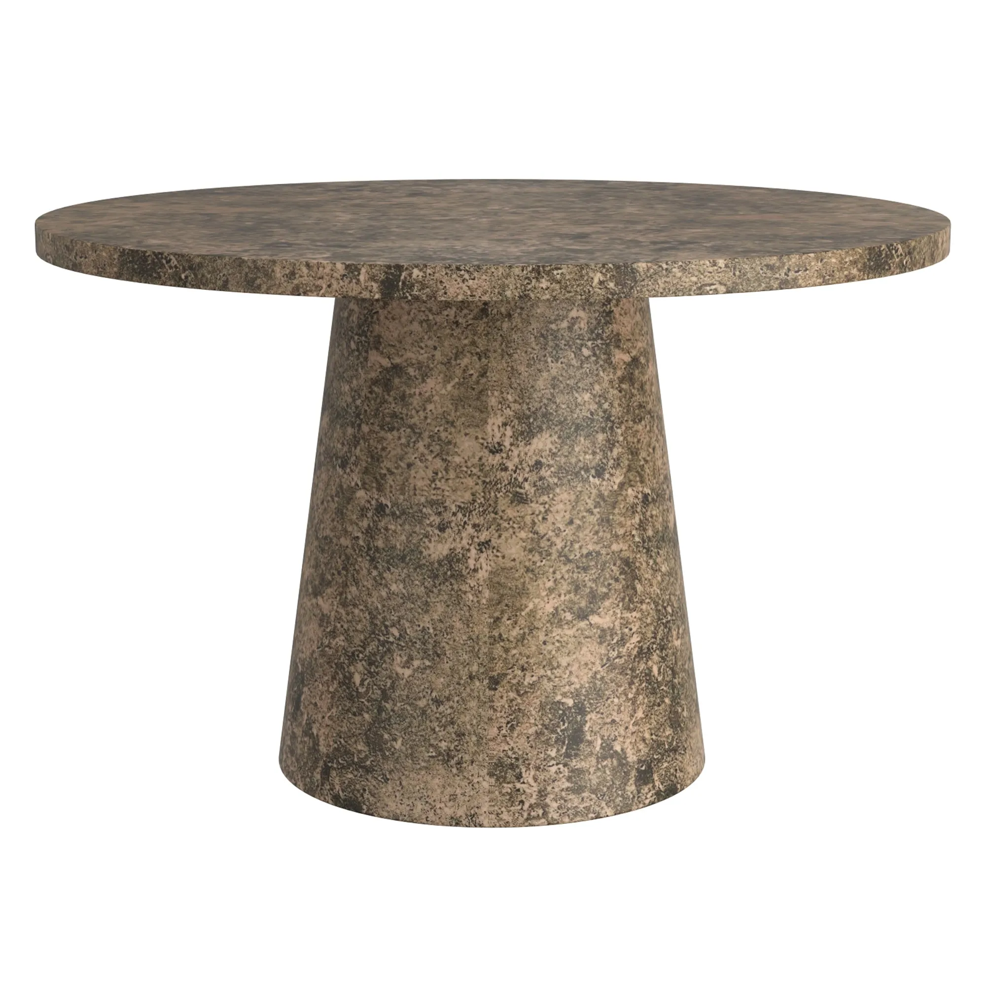 Round Pedestal Dining Table Godiva Grey Stone