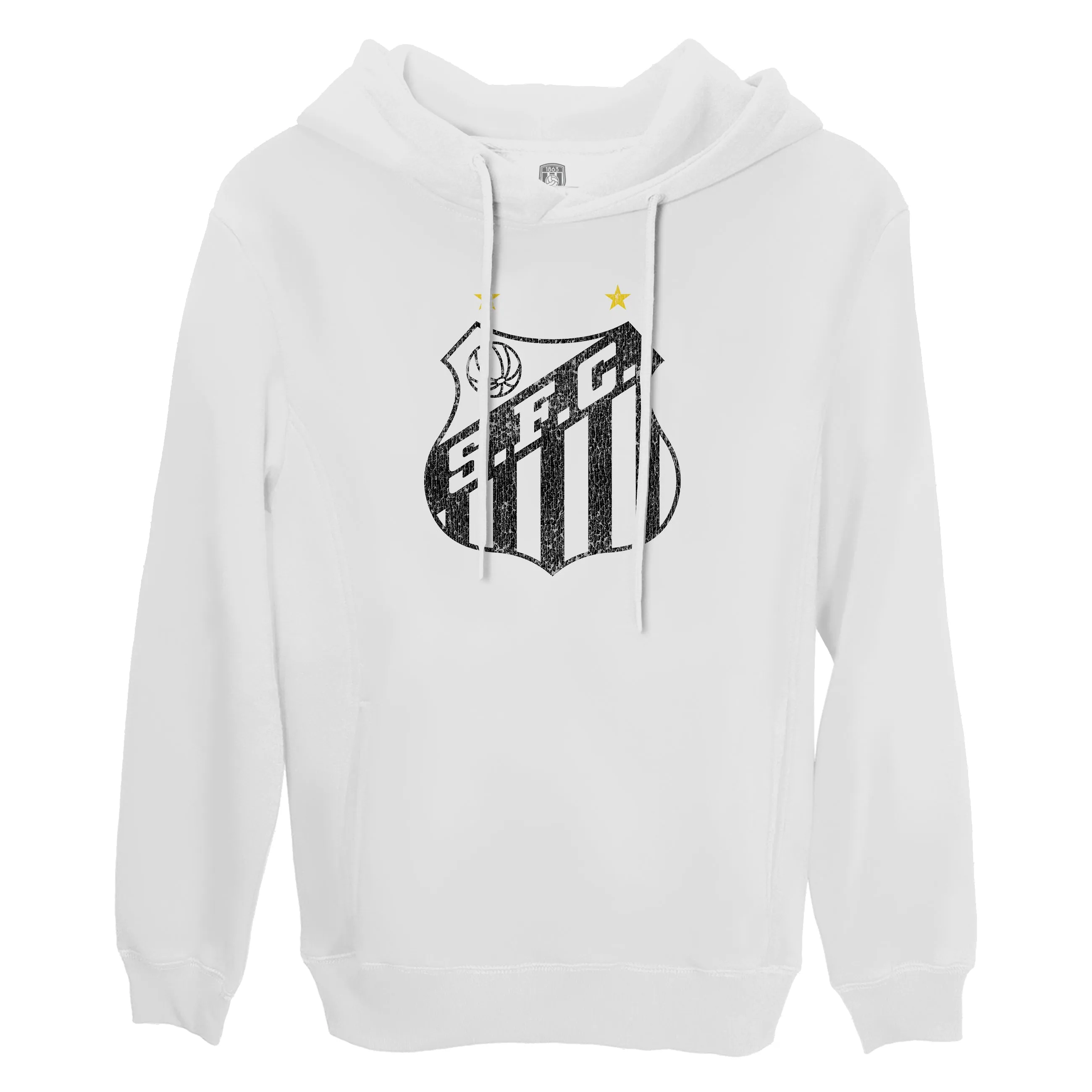 Santos FC Color Badge Fleece Pullover Hoodie - White