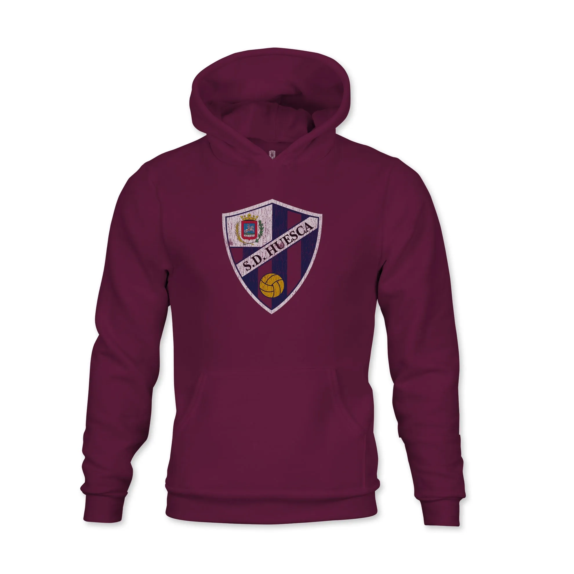 SD Huesca Color Badge Youth Fleece Pullover Hoodie - Maroon