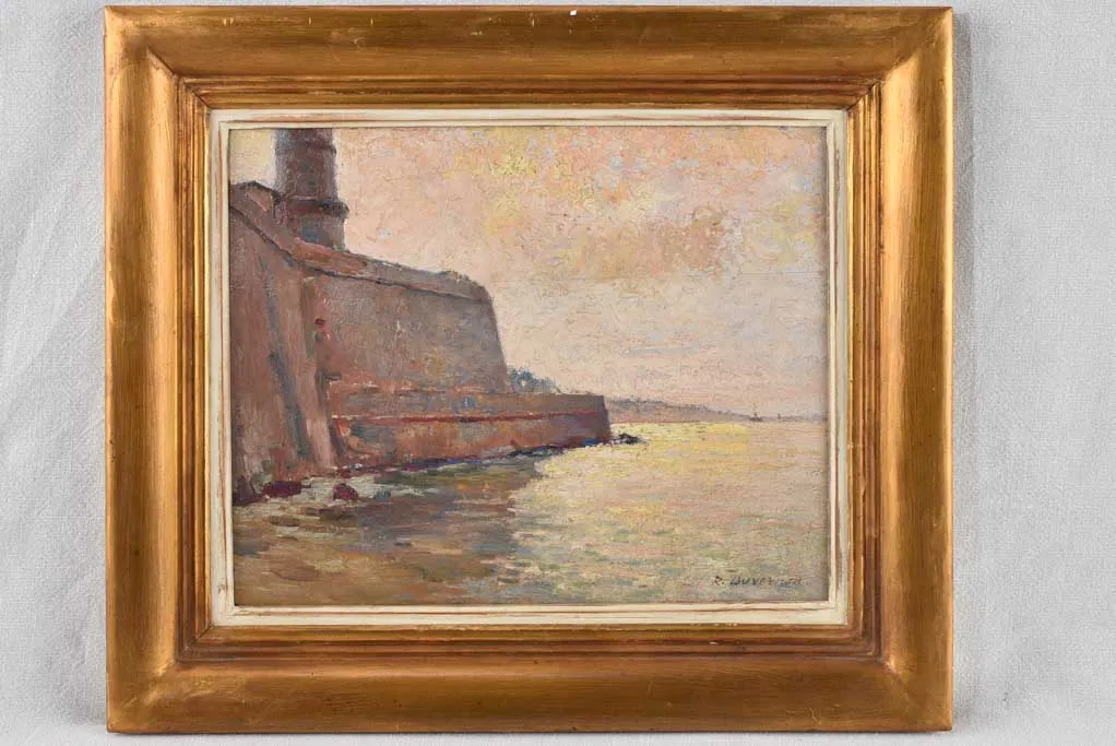 Seascape - Mediterranean port, R. Duvernon (1878-1940) - 19" x 22½"