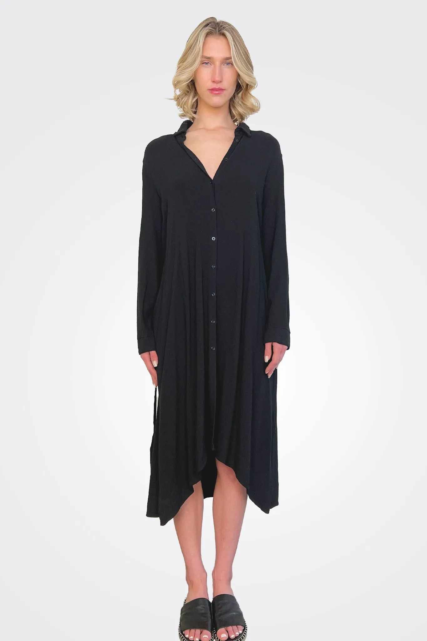 Shirt Dress - Black