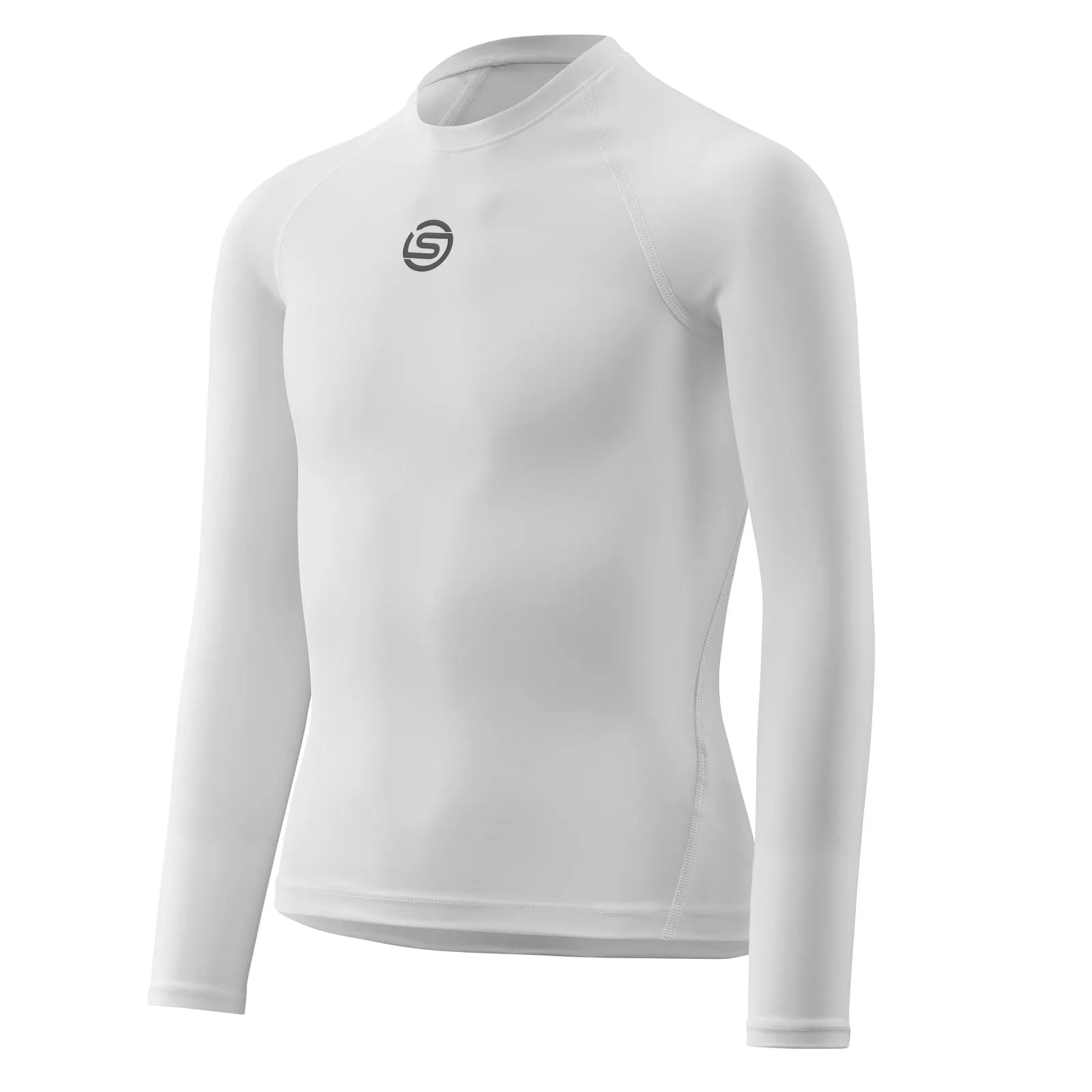 SKINS SERIES-1 YOUTH LONG SLEEVE TOP WHITE