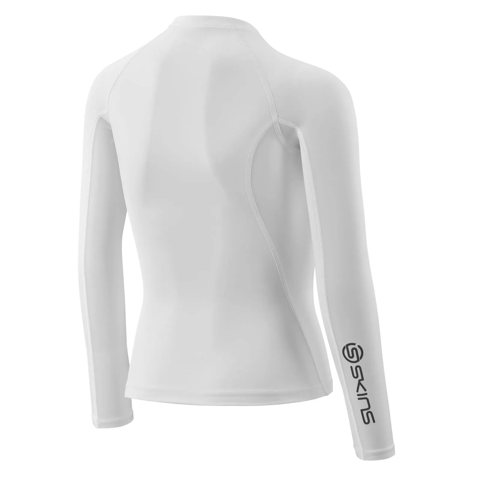 SKINS SERIES-1 YOUTH LONG SLEEVE TOP WHITE