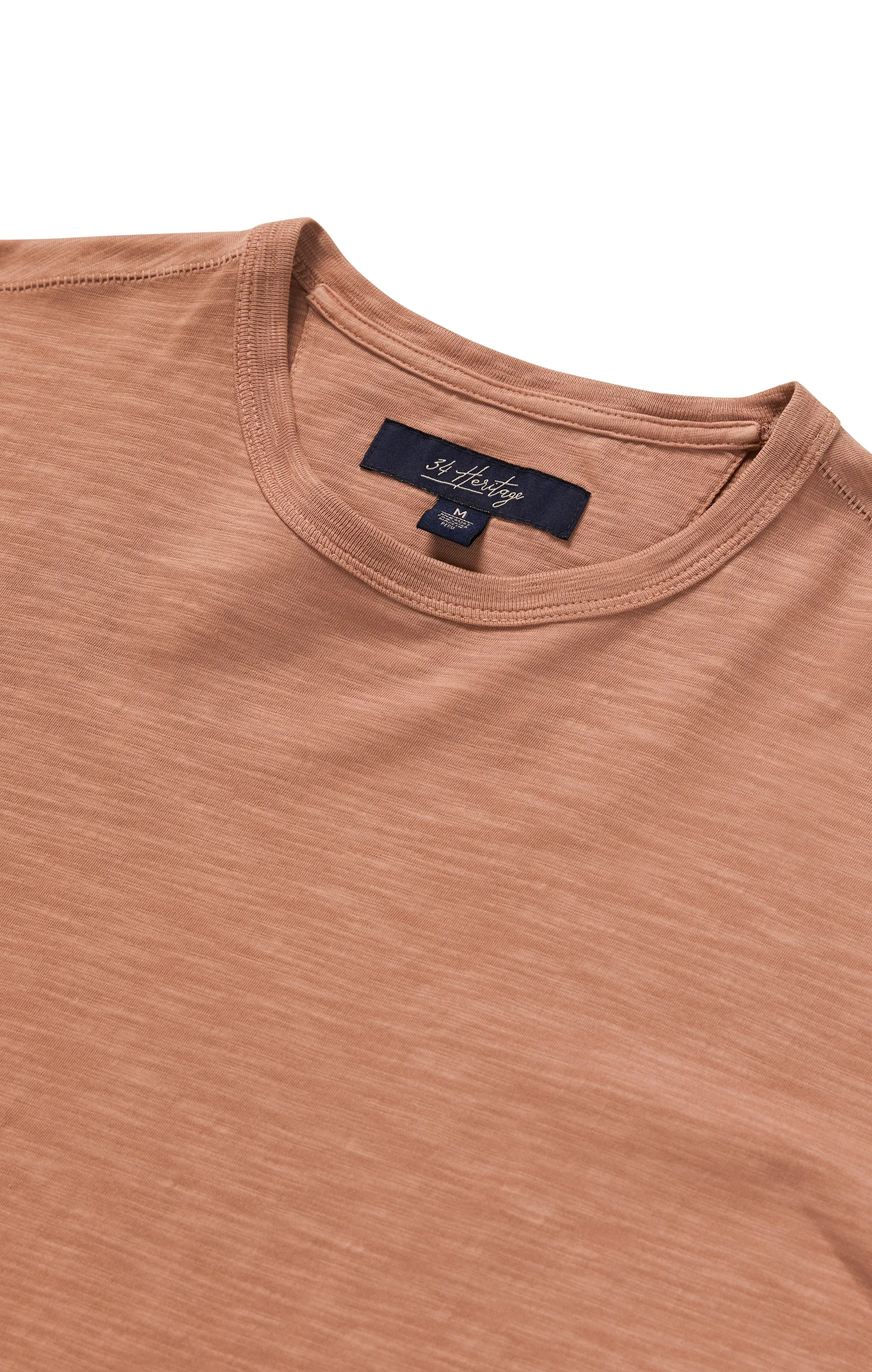 Slub Crew Neck T-Shirt in Argan Oil