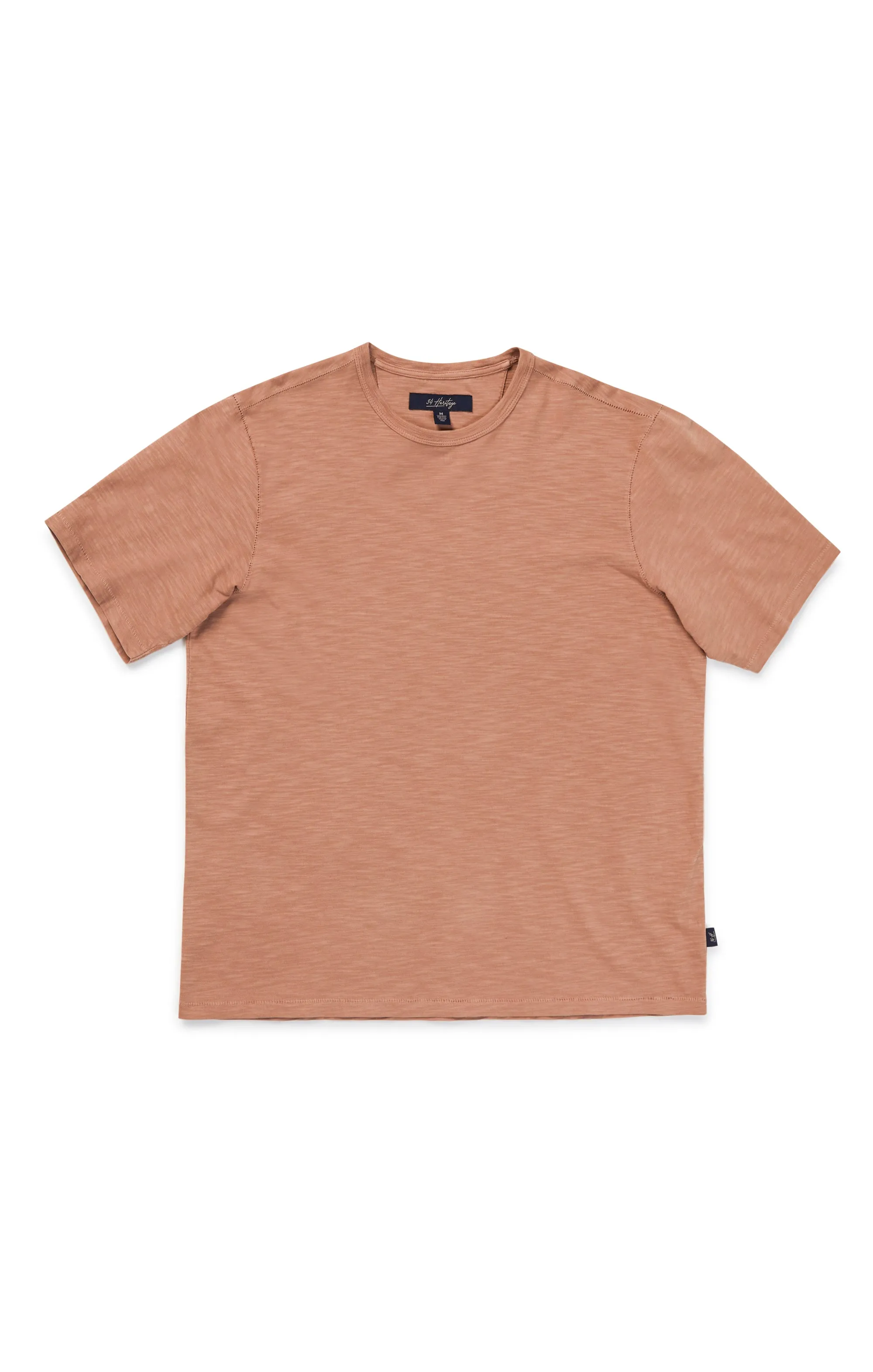 Slub Crew Neck T-Shirt in Argan Oil