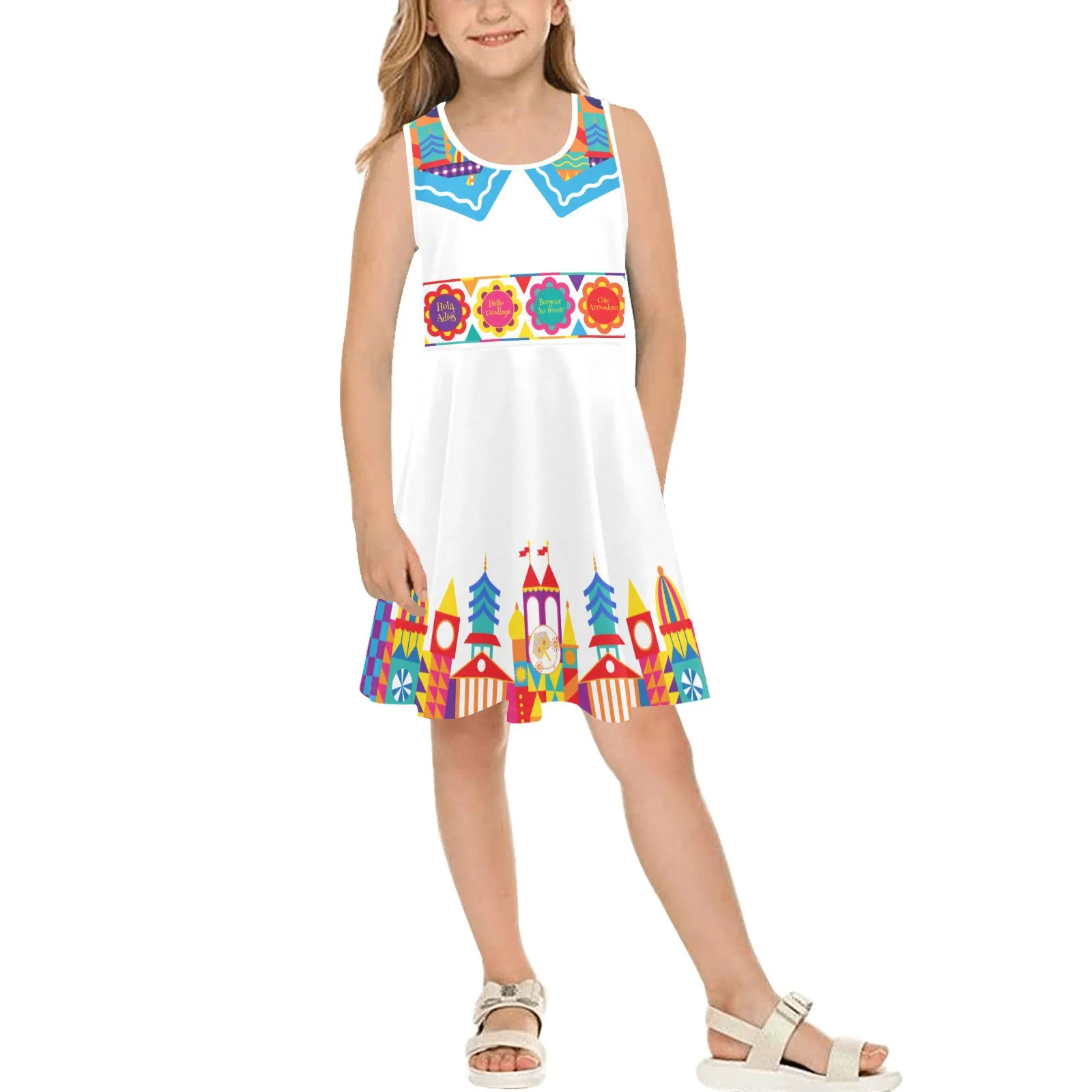 Small World Girls' Sleeveless Character Sundress