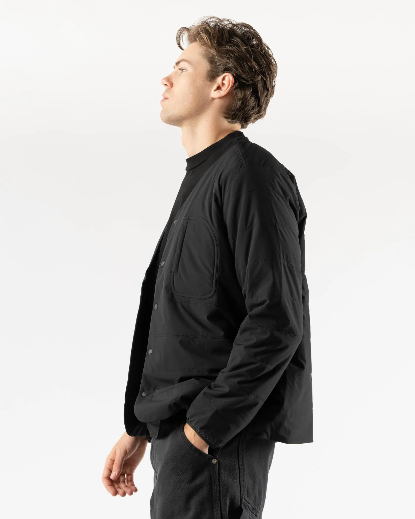 Snow Peak Flexible Insulated Cardigan in Black