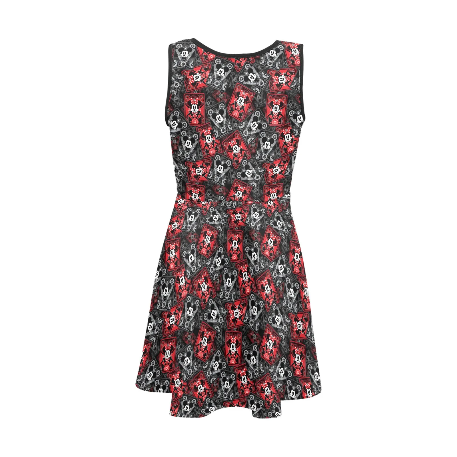 Steamboat Mickey And Minne Cards Girls' Sleeveless Sundress