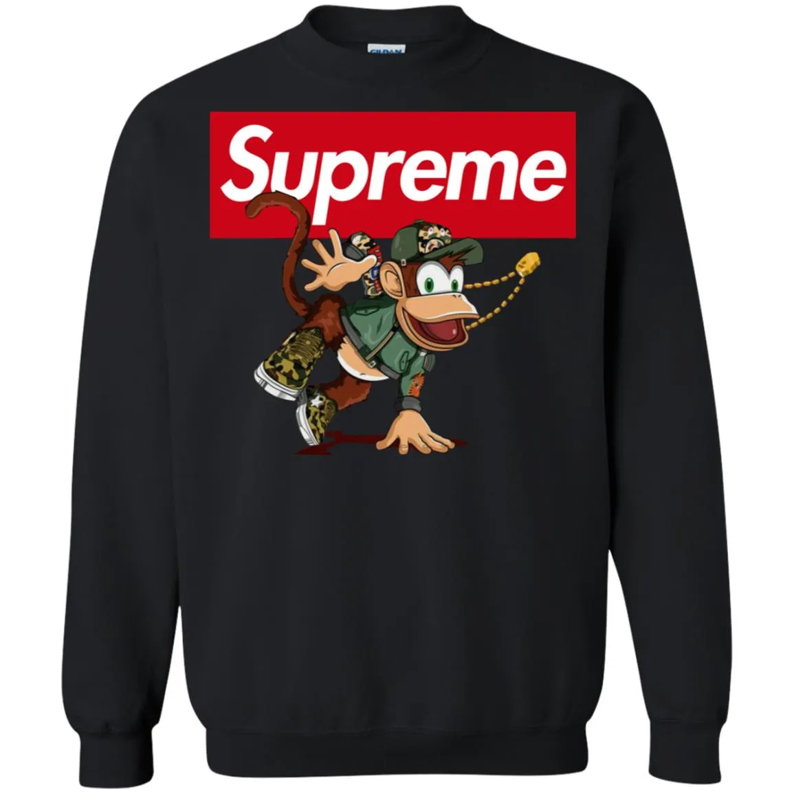 Supreme Monkey T-shirt Crewneck Pullover Sweatshirt