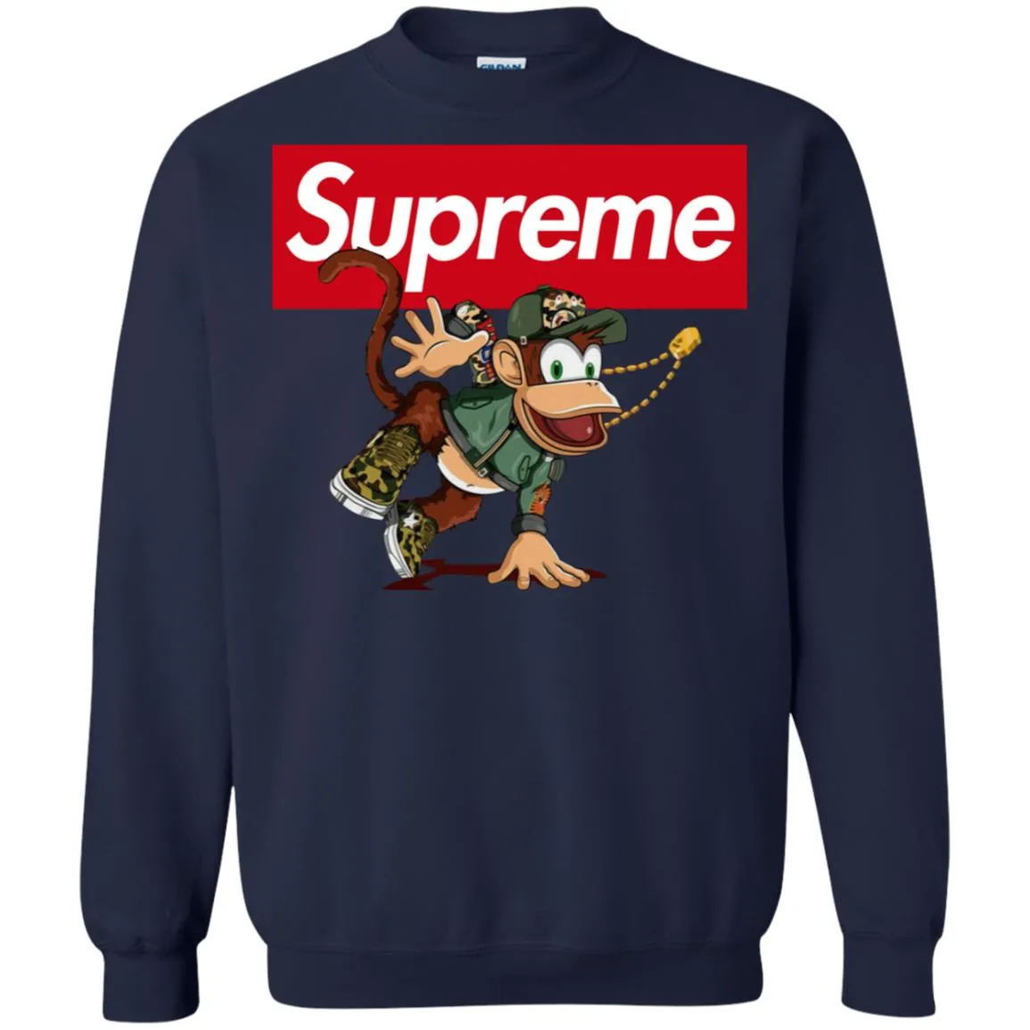 Supreme Monkey T-shirt Crewneck Pullover Sweatshirt