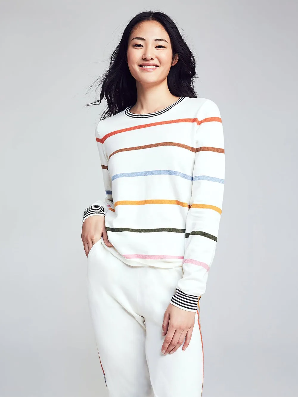 Surf Sweater in Ivory Surf Stripe