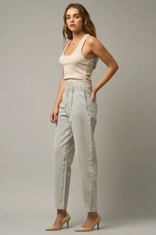 TEEK - LIGHT WASH HIGH RISE BALLOON JEANS