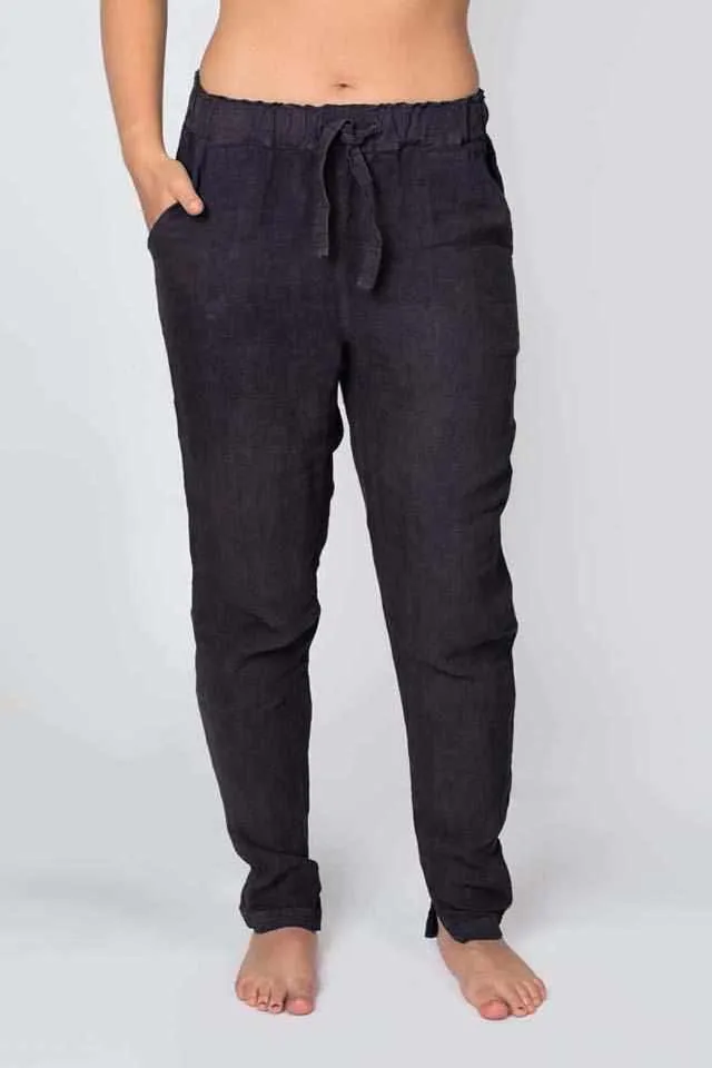 The Linen Lounge Pant - Black