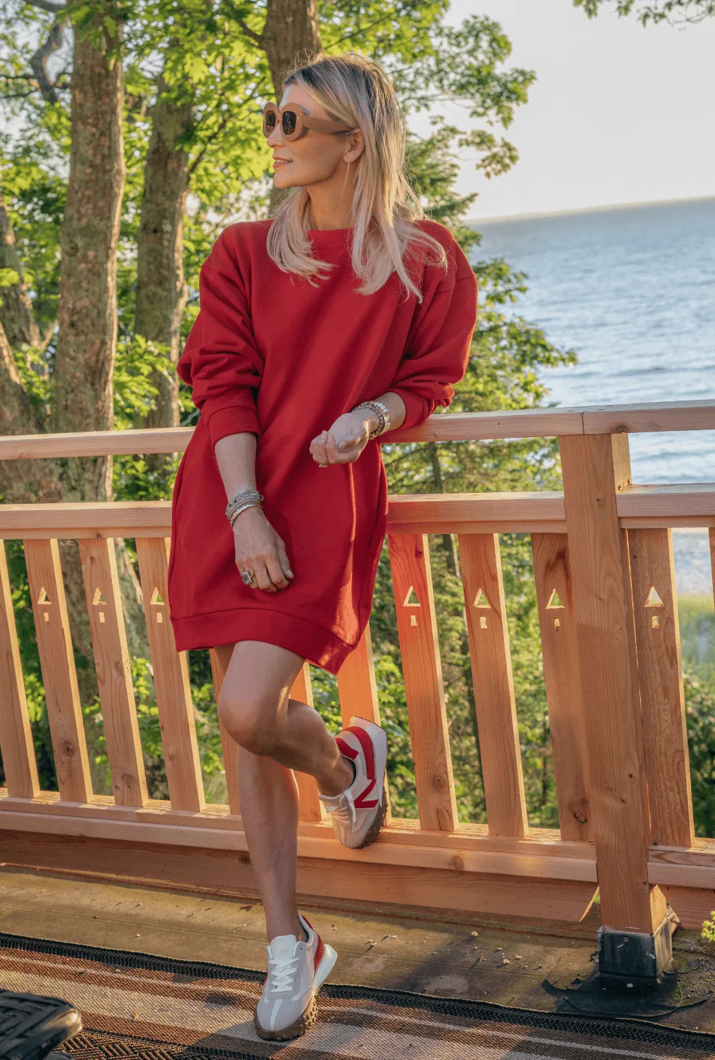 The Pullover Dress - Scarlet Knit