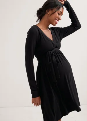 The Softest Rib Mini Wrap Dress