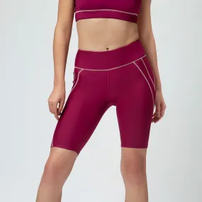 tic tac cycling shorts - caramel magenta