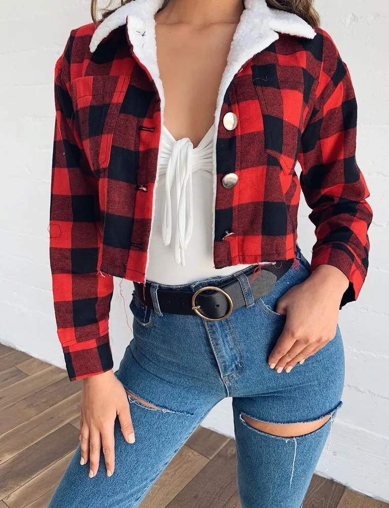 Trucker Jacket - Red Check