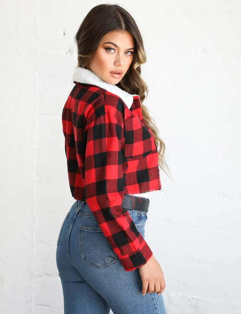 Trucker Jacket - Red Check