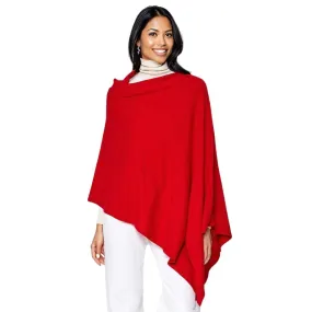 Upgrade your wardrobe with our Chic Red Scarf Poncho Wrap