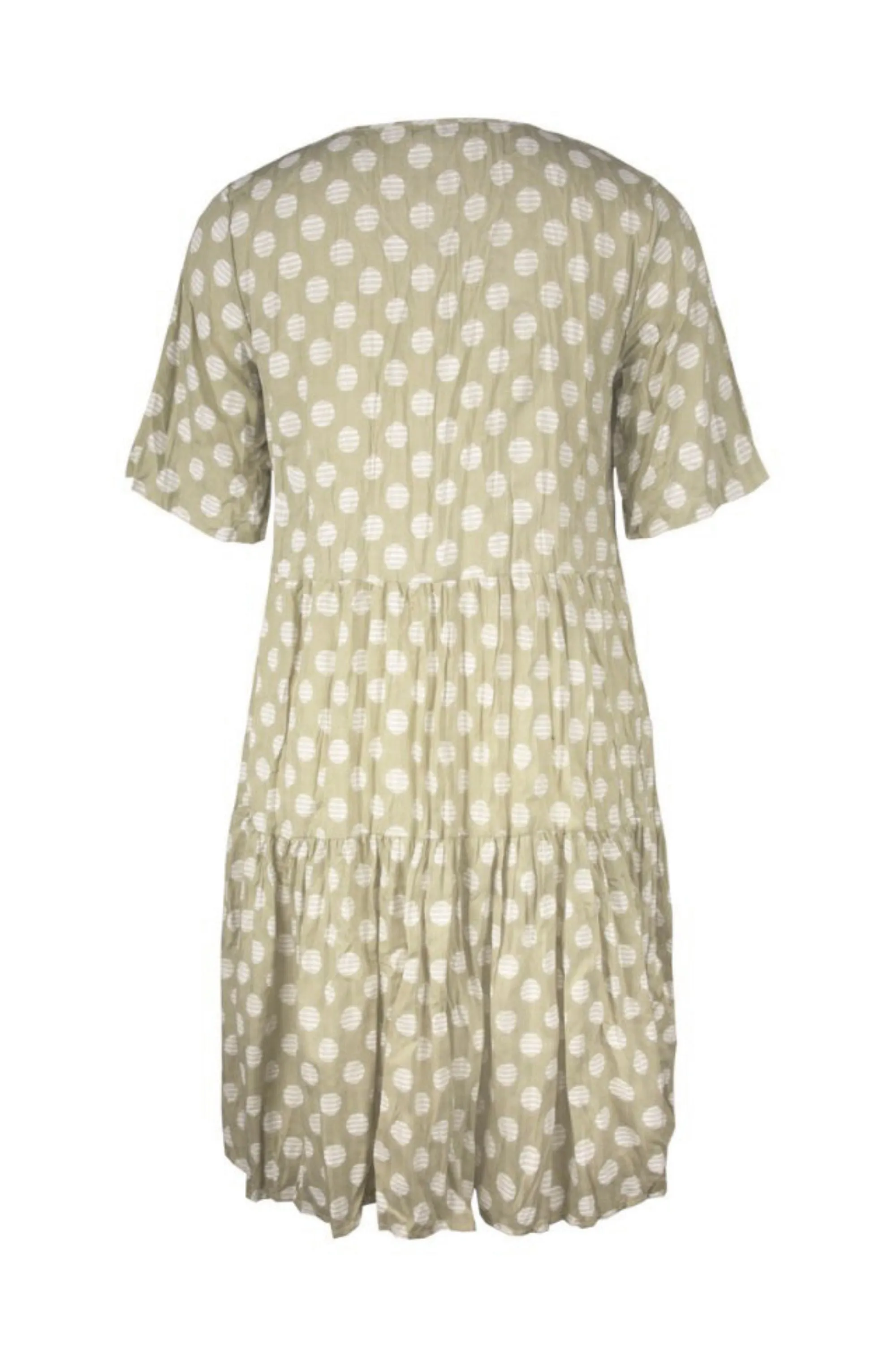 V NECK SPOT DRESS - CLM452