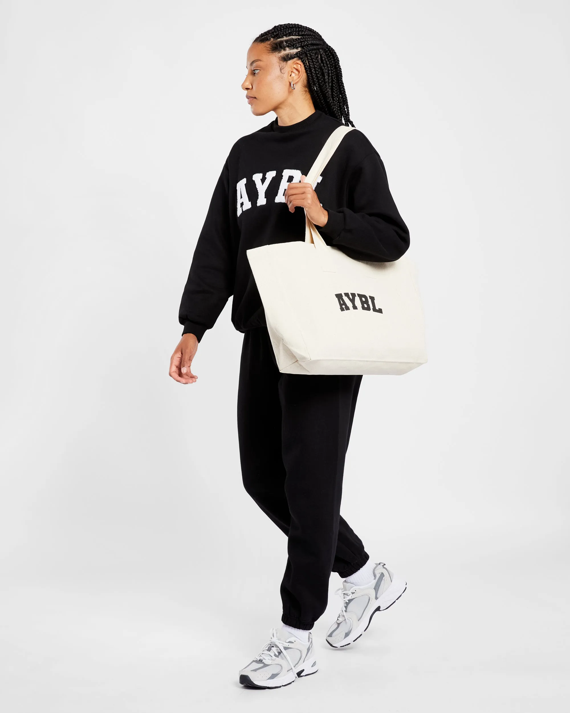 Varsity Oversized Sweatshirt - Black