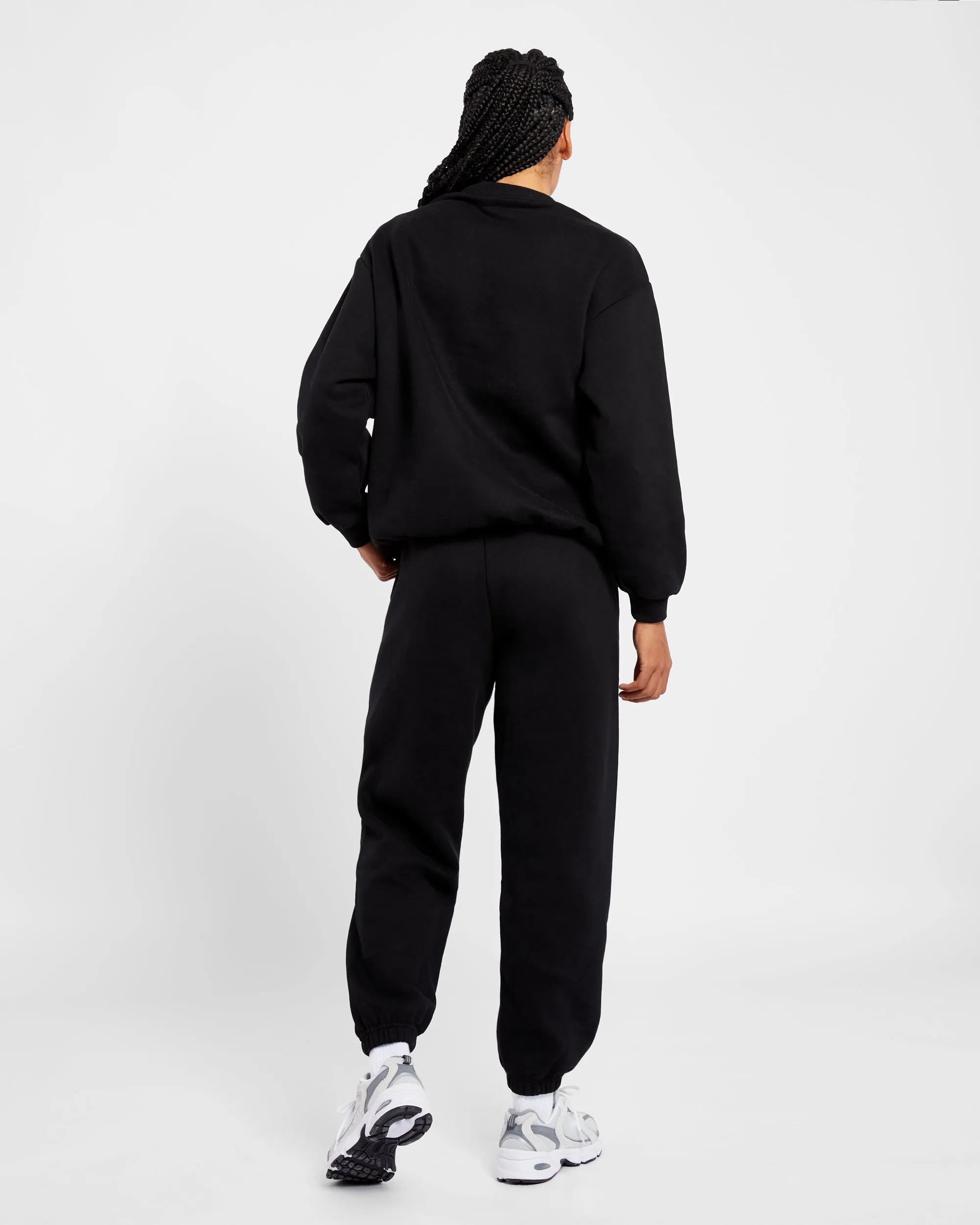 Varsity Oversized Sweatshirt - Black