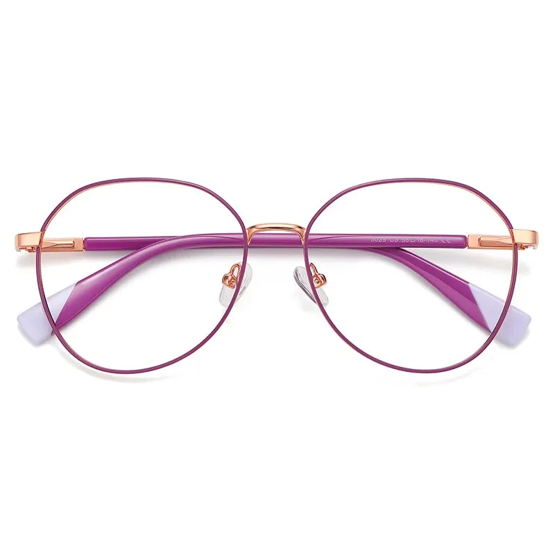 Vicky Women's Full Rim Round Alloy Reading Glasses 3029