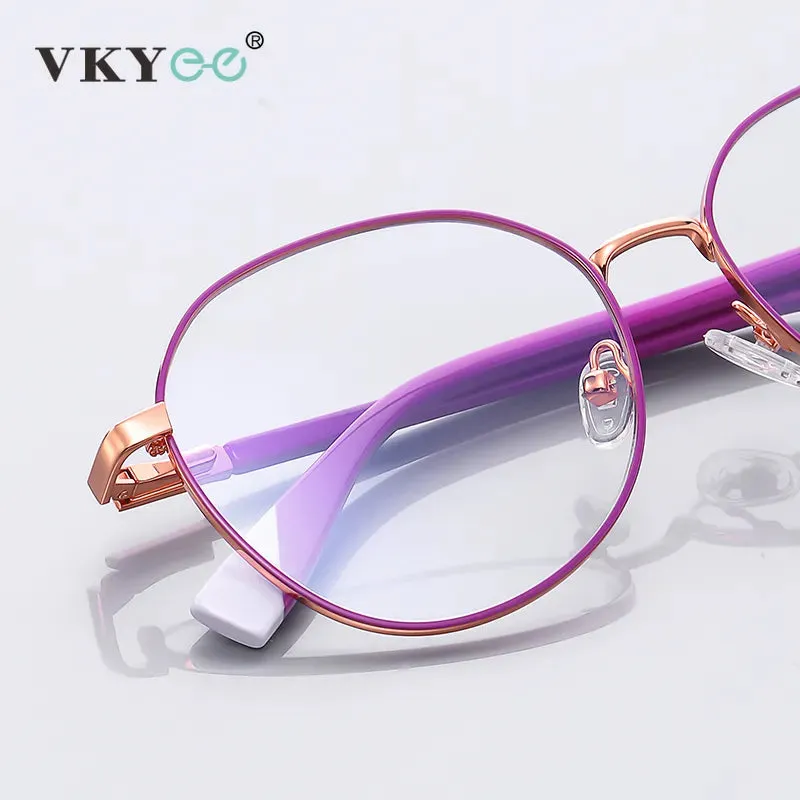 Vicky Women's Full Rim Round Alloy Reading Glasses 3029