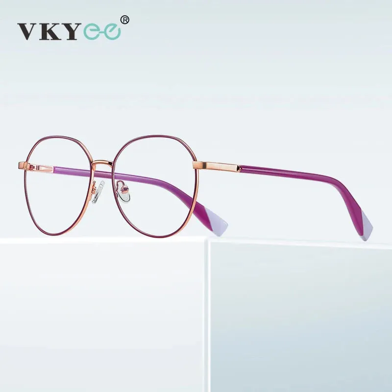 Vicky Women's Full Rim Round Alloy Reading Glasses 3029