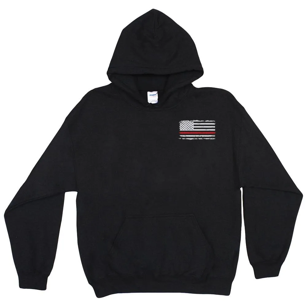 Vintage Flag Red Line Pullover Hoodie Sweatshirt