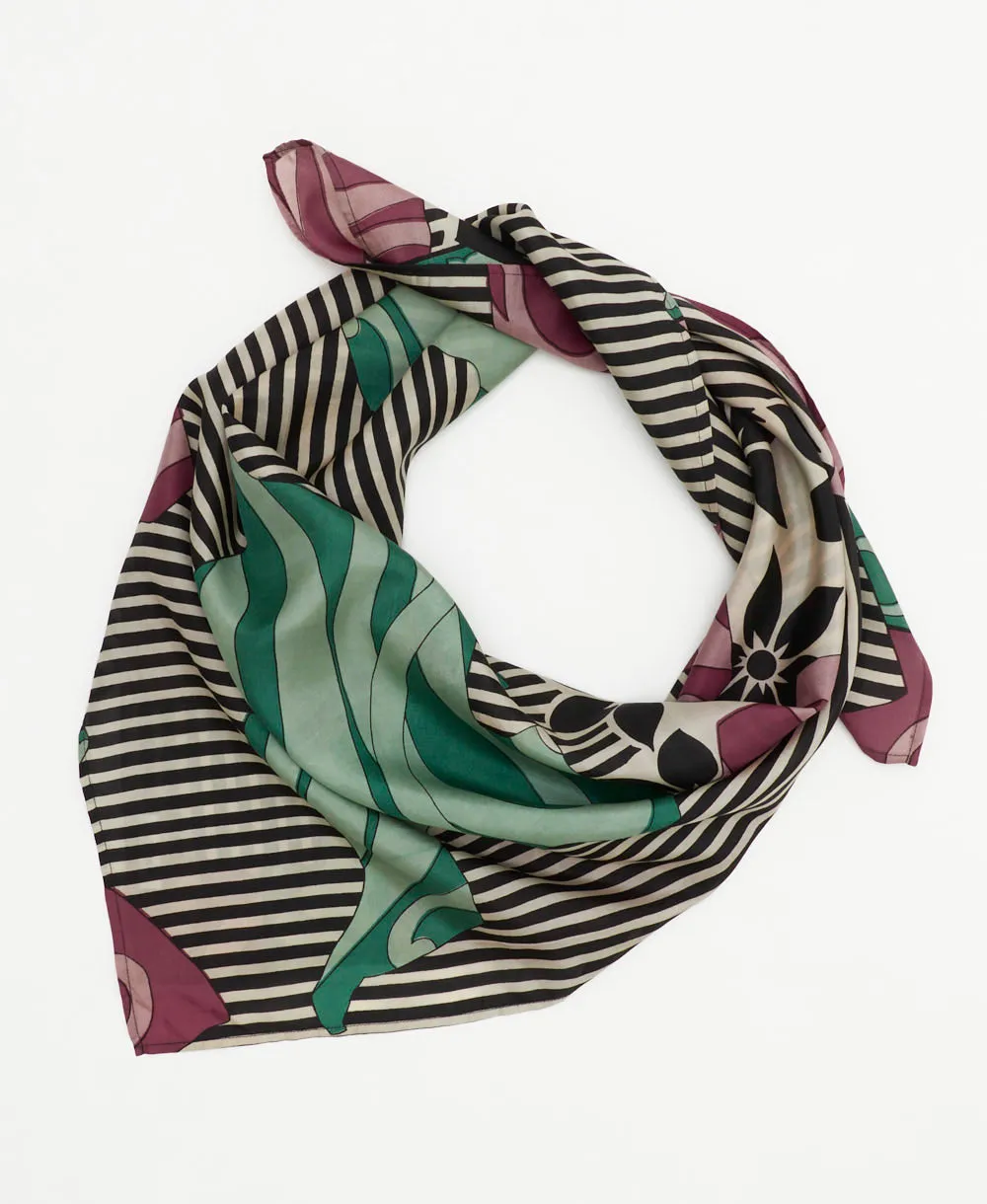 Vintage Silk Square Scarf - No. 240721